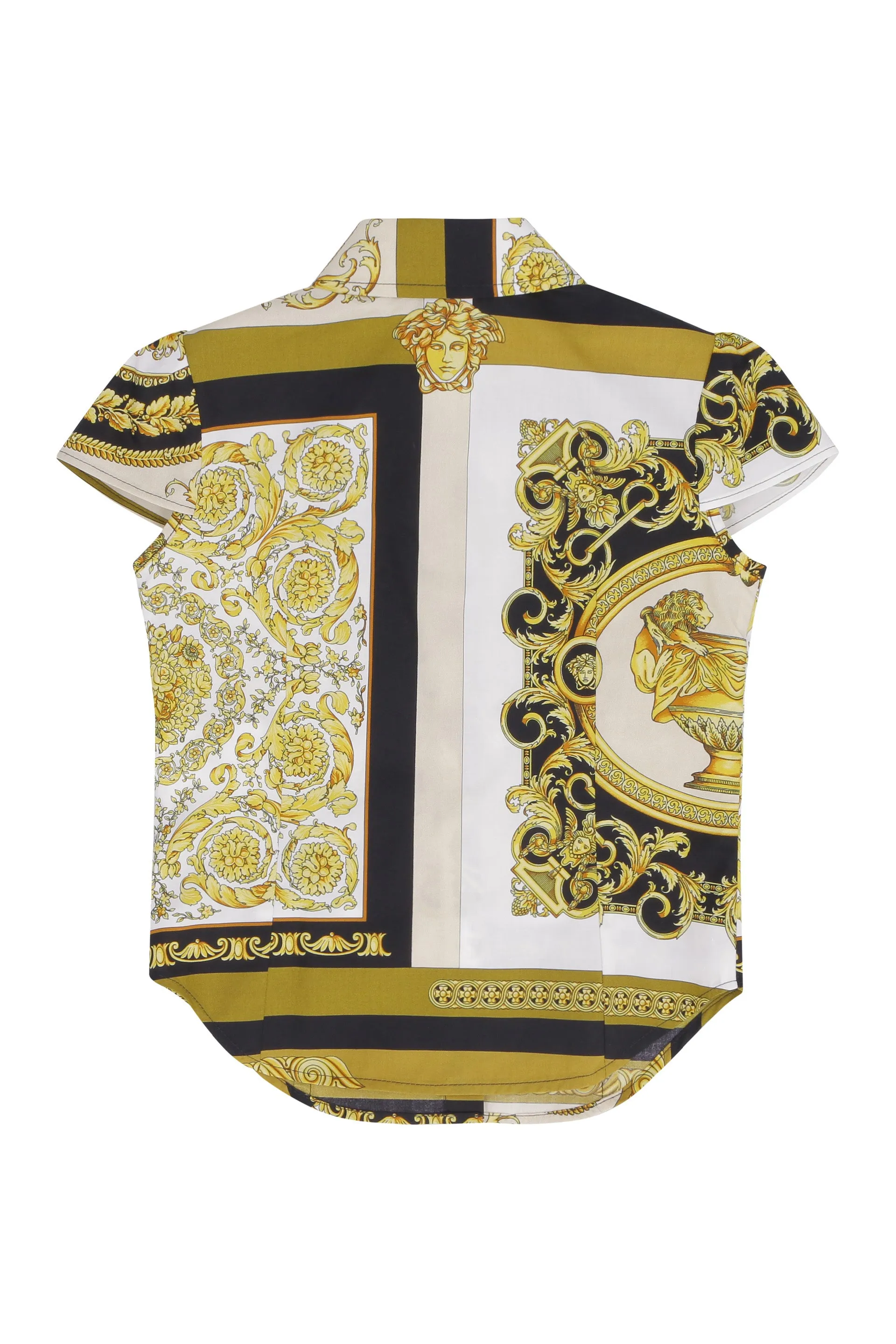 Versace Kids Barocco Print Short-Sleeve Shirt