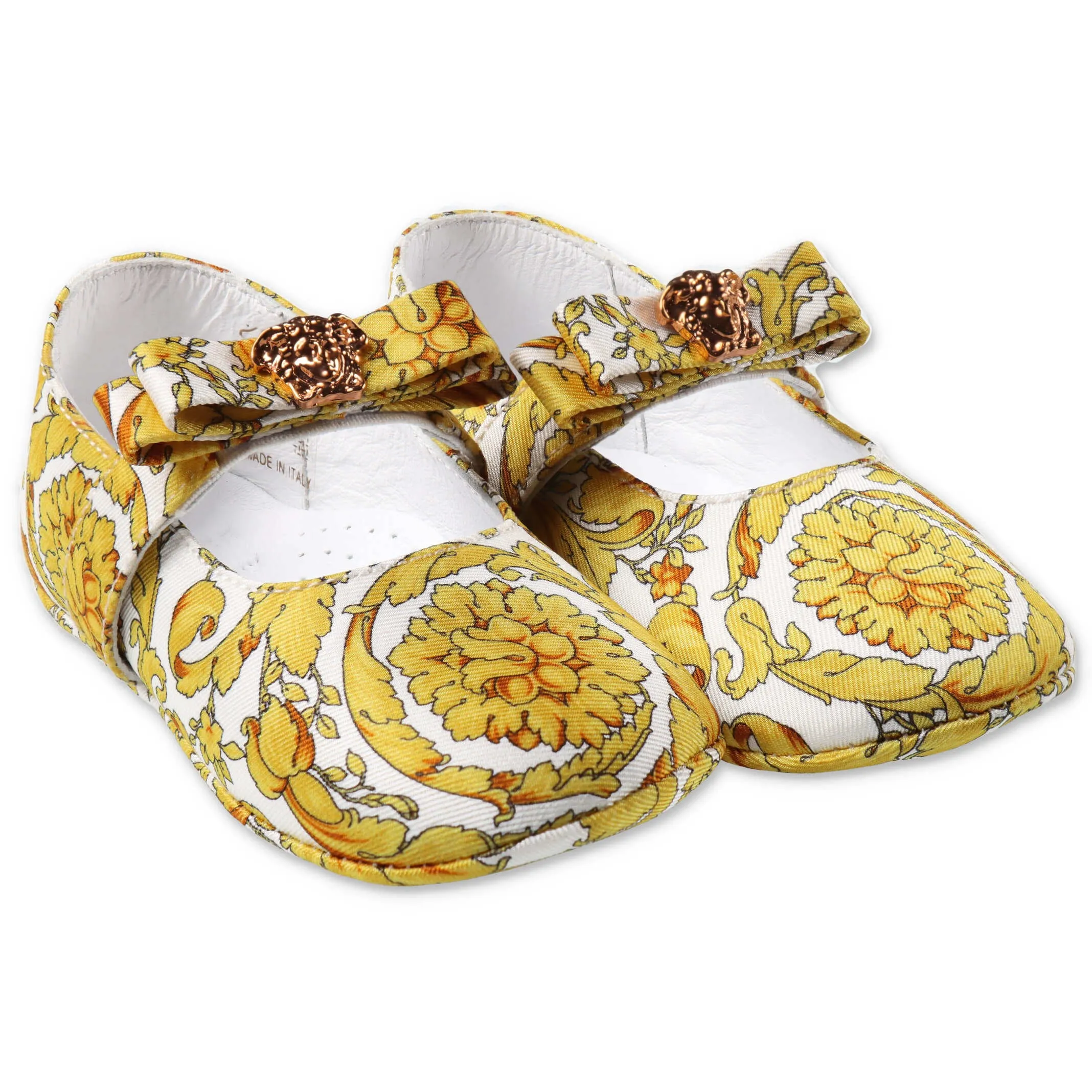 Versace Kids Barocco Printed Ballerina Flats