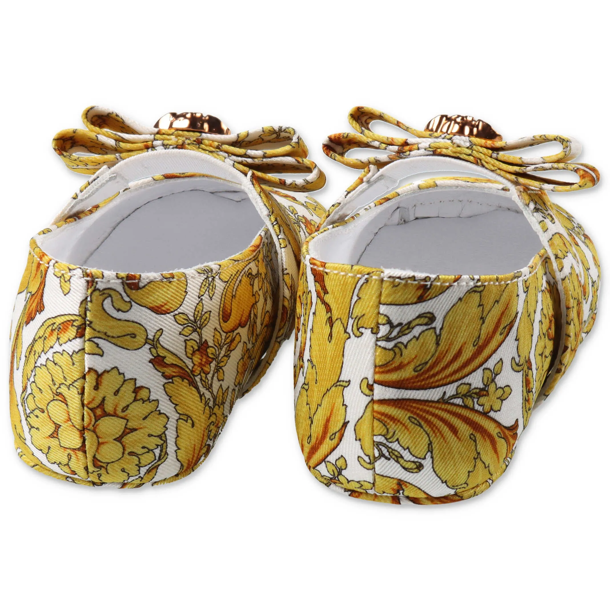 Versace Kids Barocco Printed Ballerina Flats