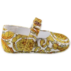 Versace Kids Barocco Printed Ballerina Flats