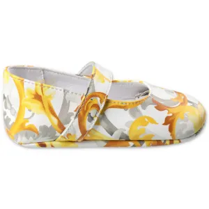 Versace Kids Barocco Printed Ballerina Shoes