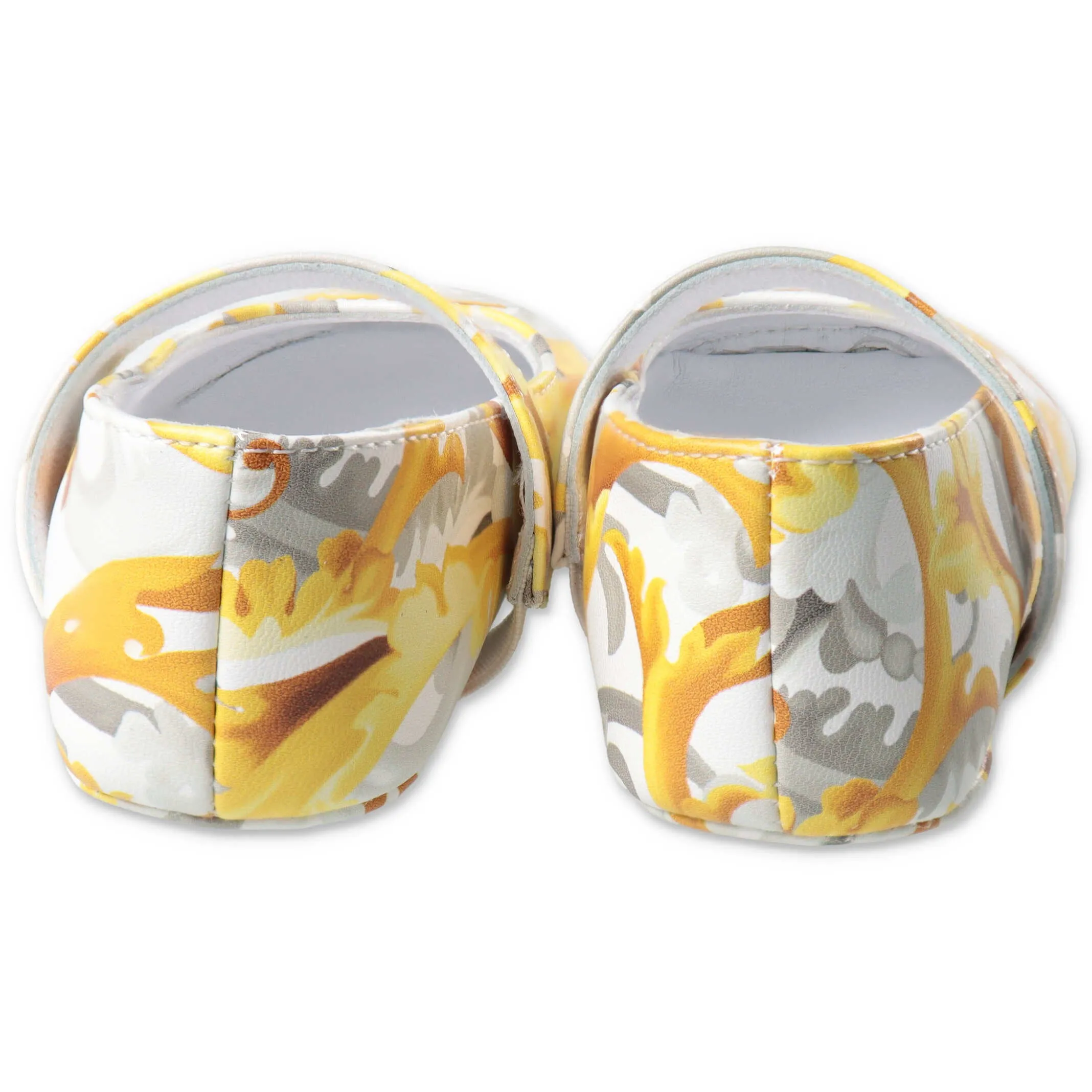 Versace Kids Barocco Printed Ballerina Shoes