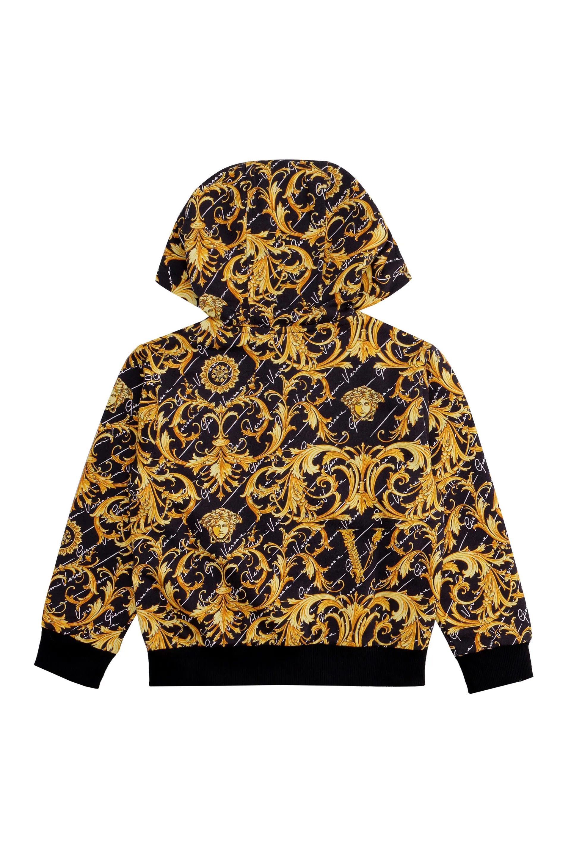 Versace Kids Barocco Printed Hooded Jacket