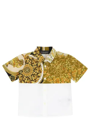 Versace Kids Barocco Printed Short Sleeve Shirt
