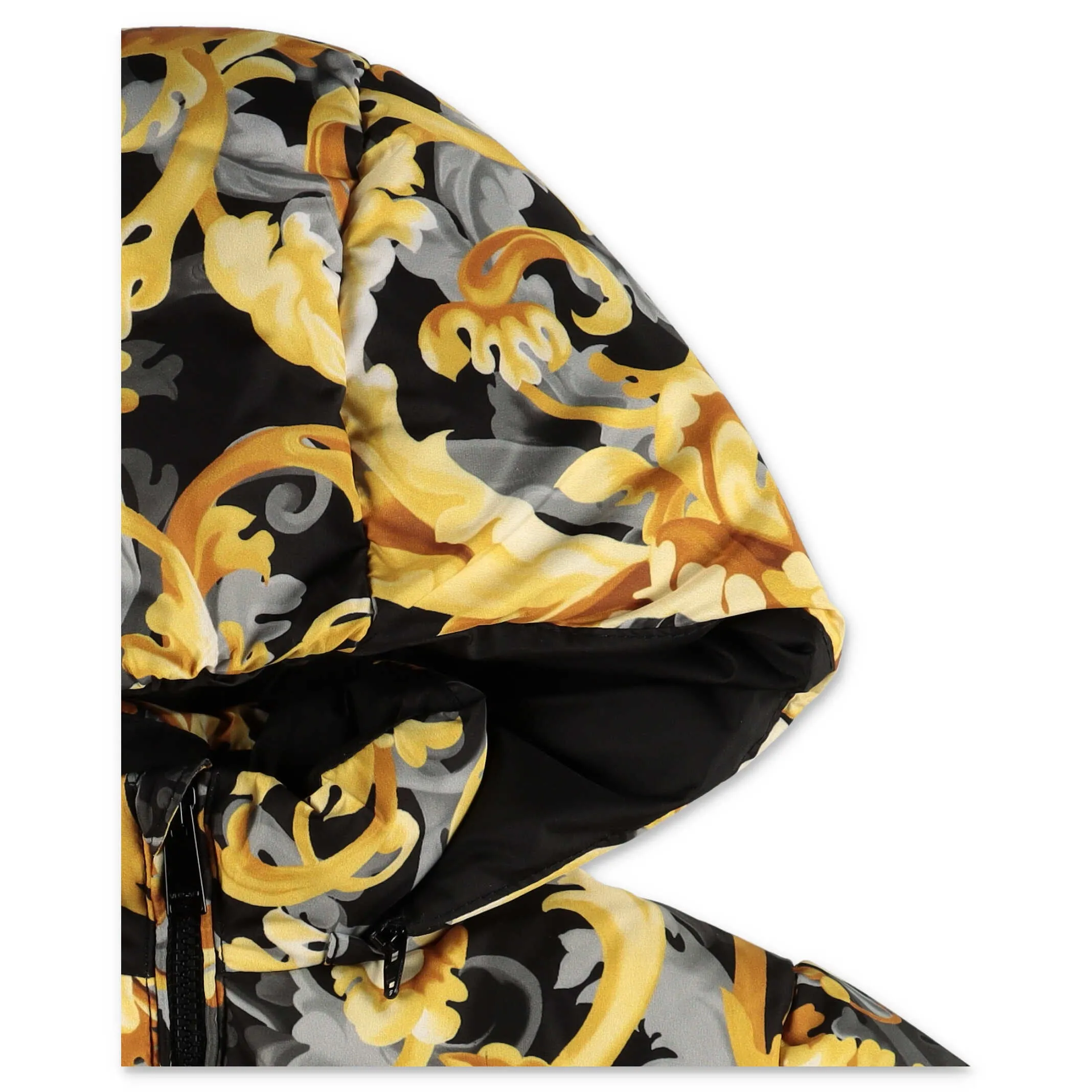 Versace Kids Baroccoflage Printed Hooded Puffer Jacket