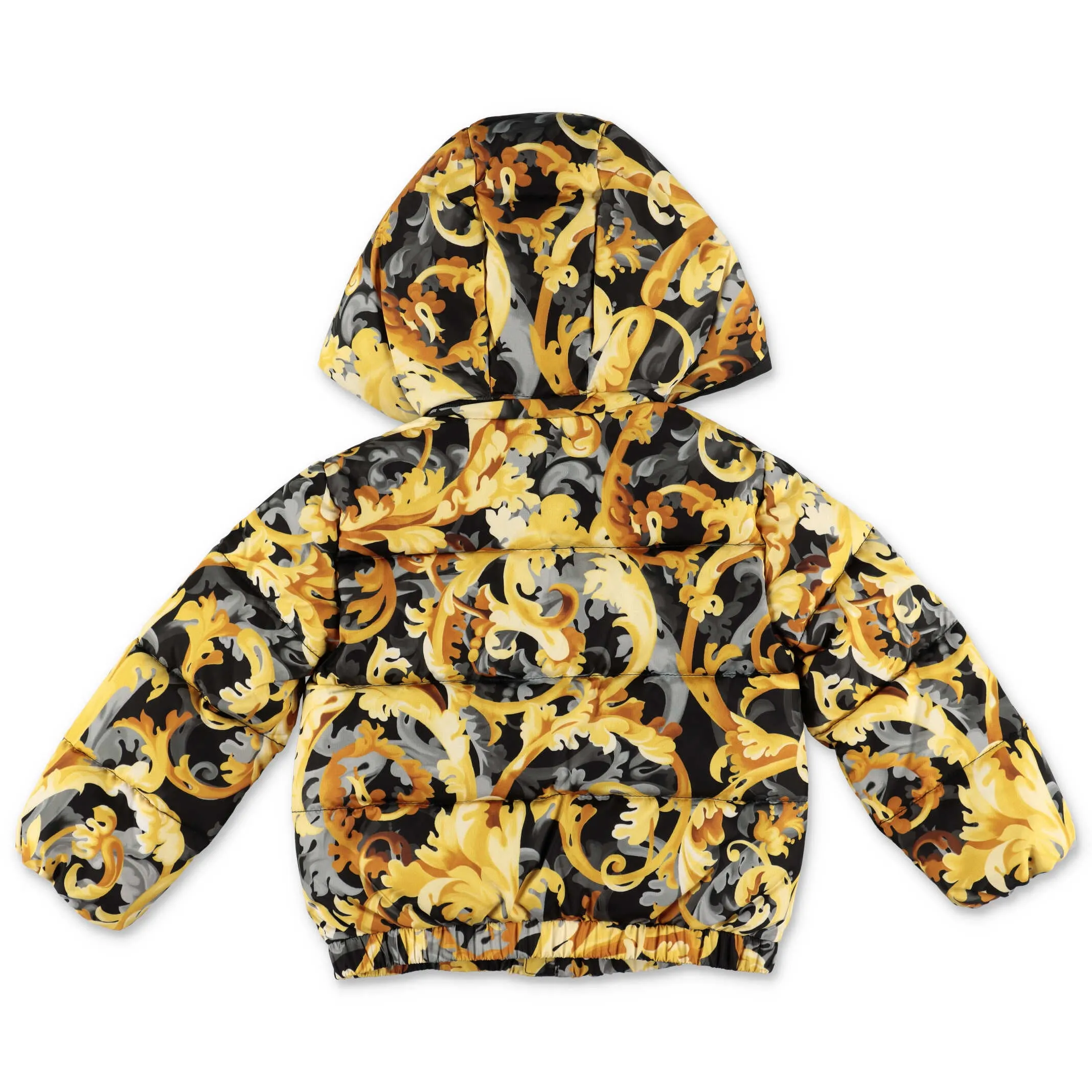 Versace Kids Baroccoflage Printed Hooded Puffer Jacket