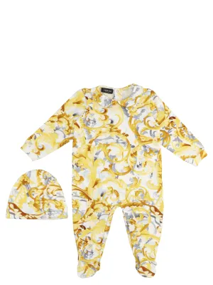 Versace Kids Baroccoflage Printed Onesie Set