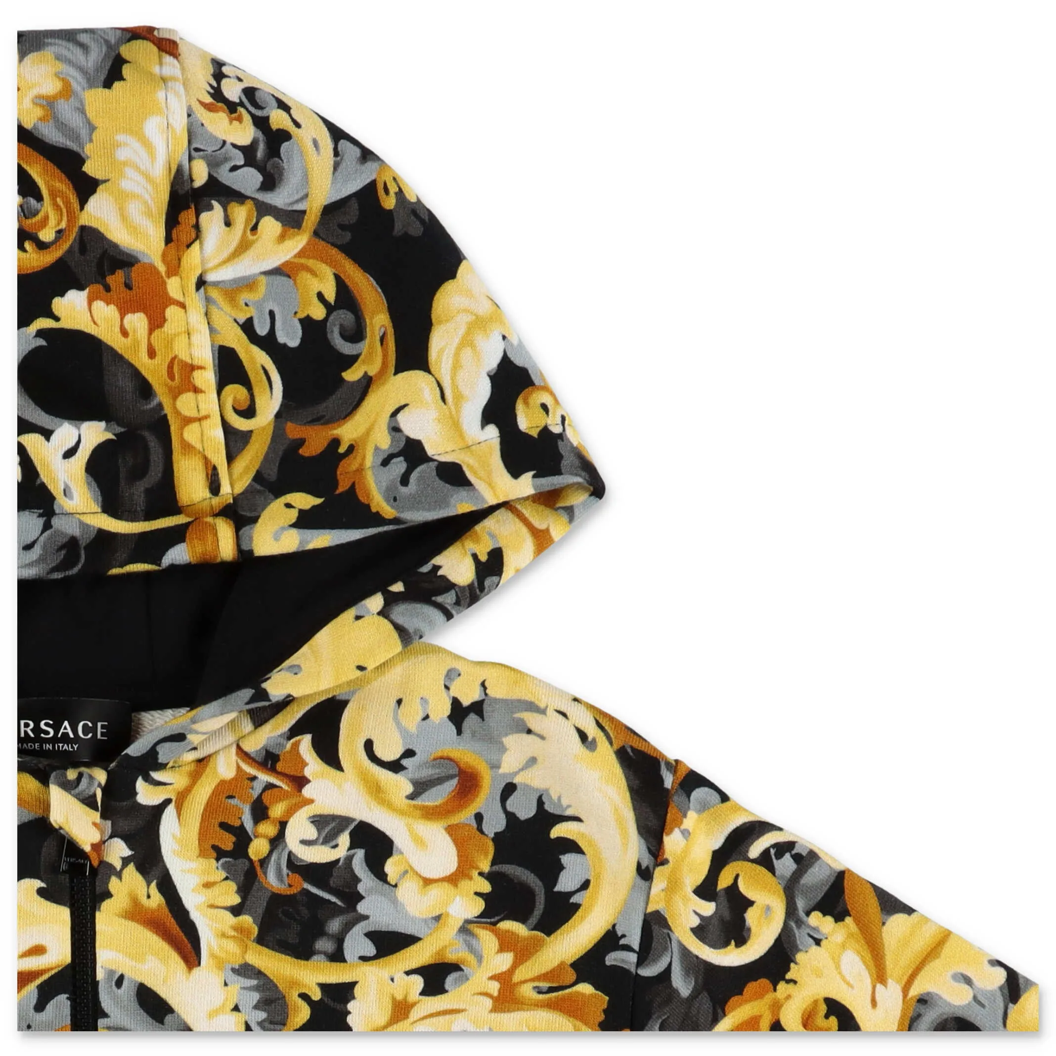 Versace Kids Baroque Printed Hooded Jacket