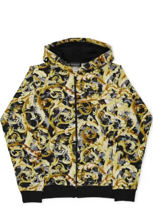 Versace Kids Baroque Printed Hooded Jacket