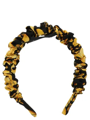 Versace Kids Baroque Printed Ruffled Headband