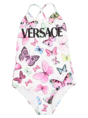 Versace Kids Butterfly Printed One-Piece Swimsuit