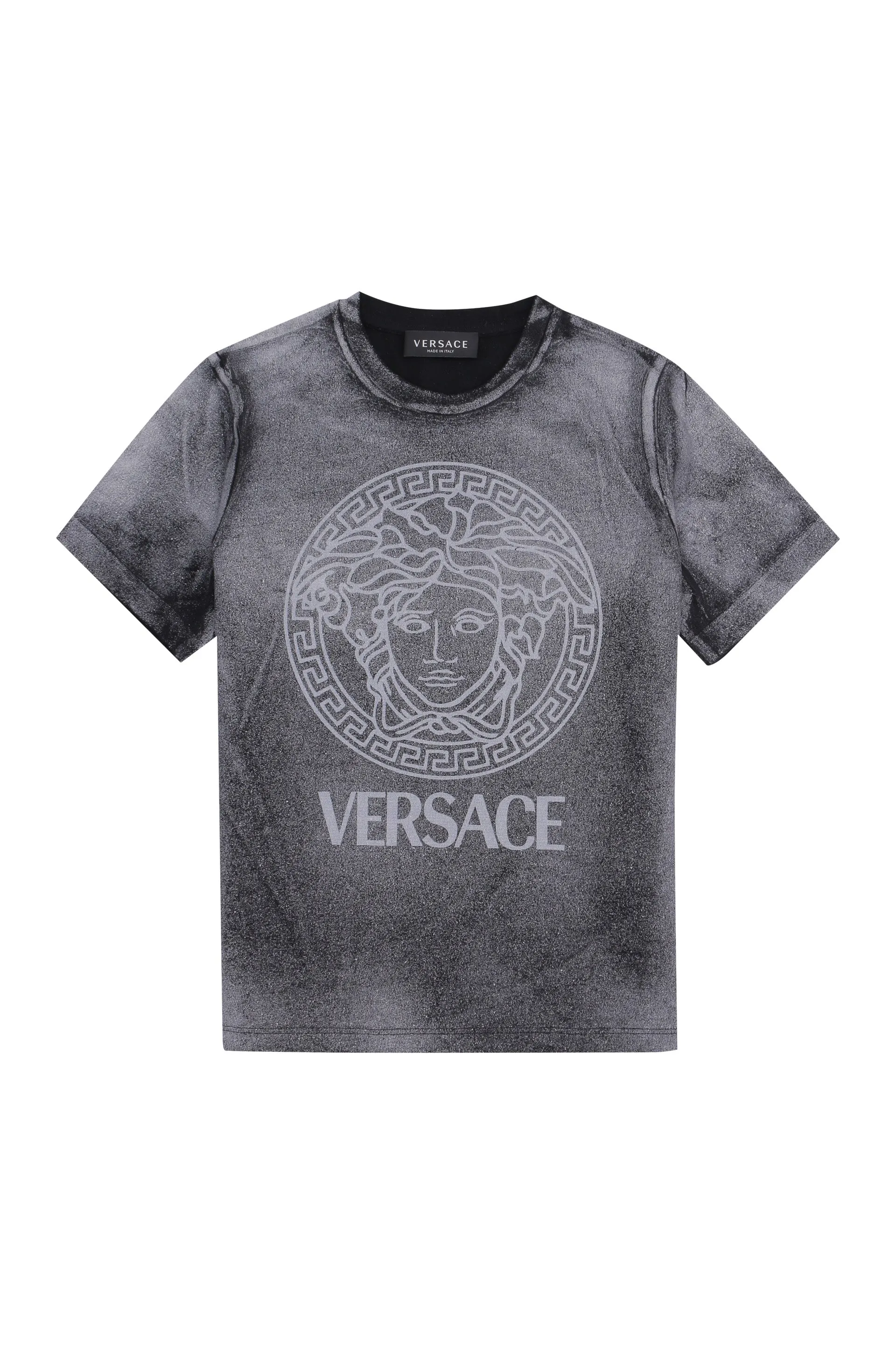 Versace Kids Crewneck Logo Print T-Shirt