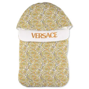 Versace Kids Floral Printed Logo Detail Sleeping Bag
