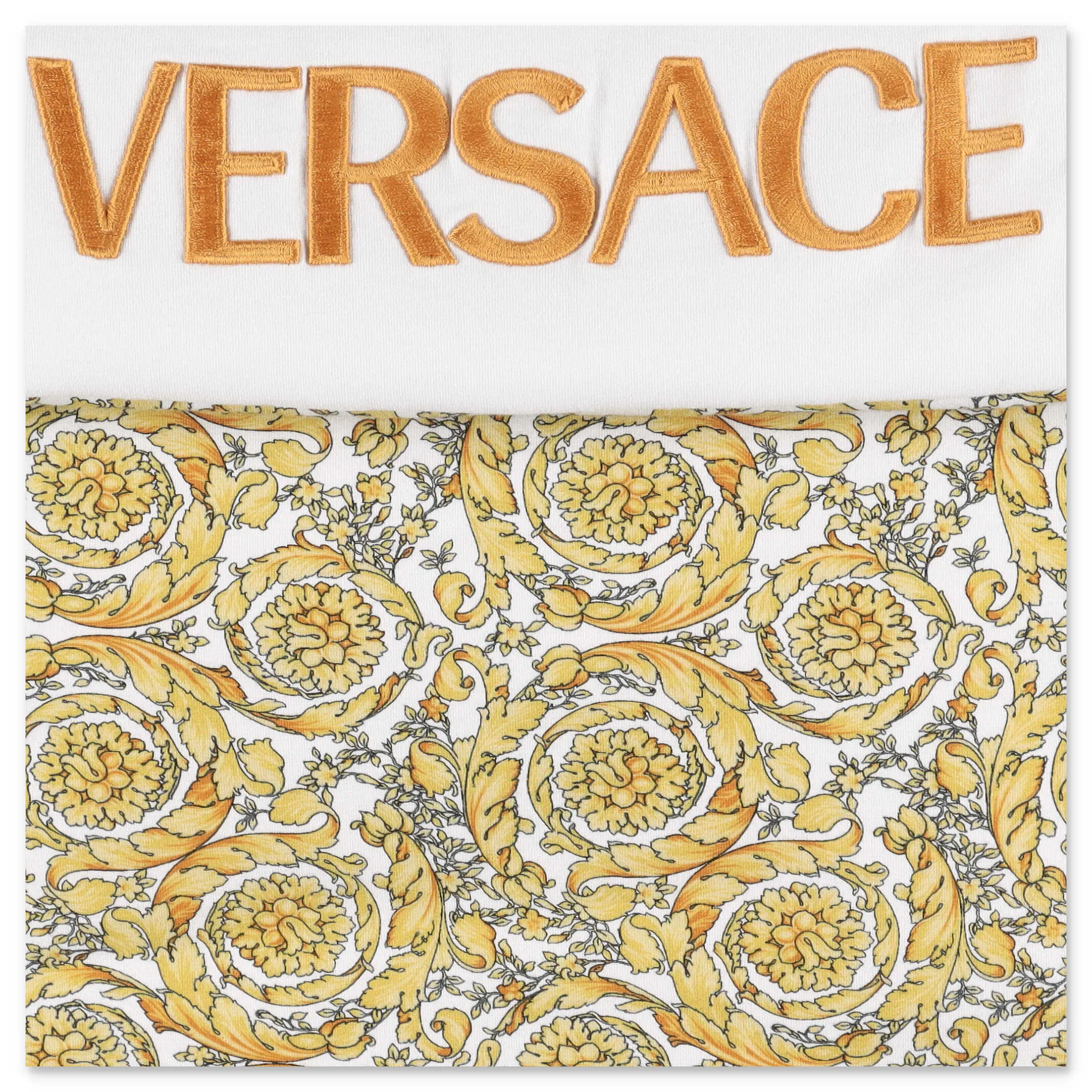 Versace Kids Floral Printed Logo Detail Sleeping Bag