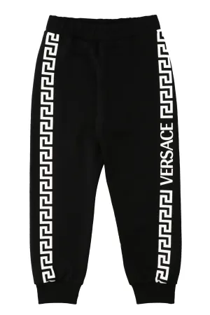 Versace Kids Greca Logo Side Stripe Track Pants