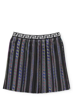 Versace Kids Greca Pleated Skirt
