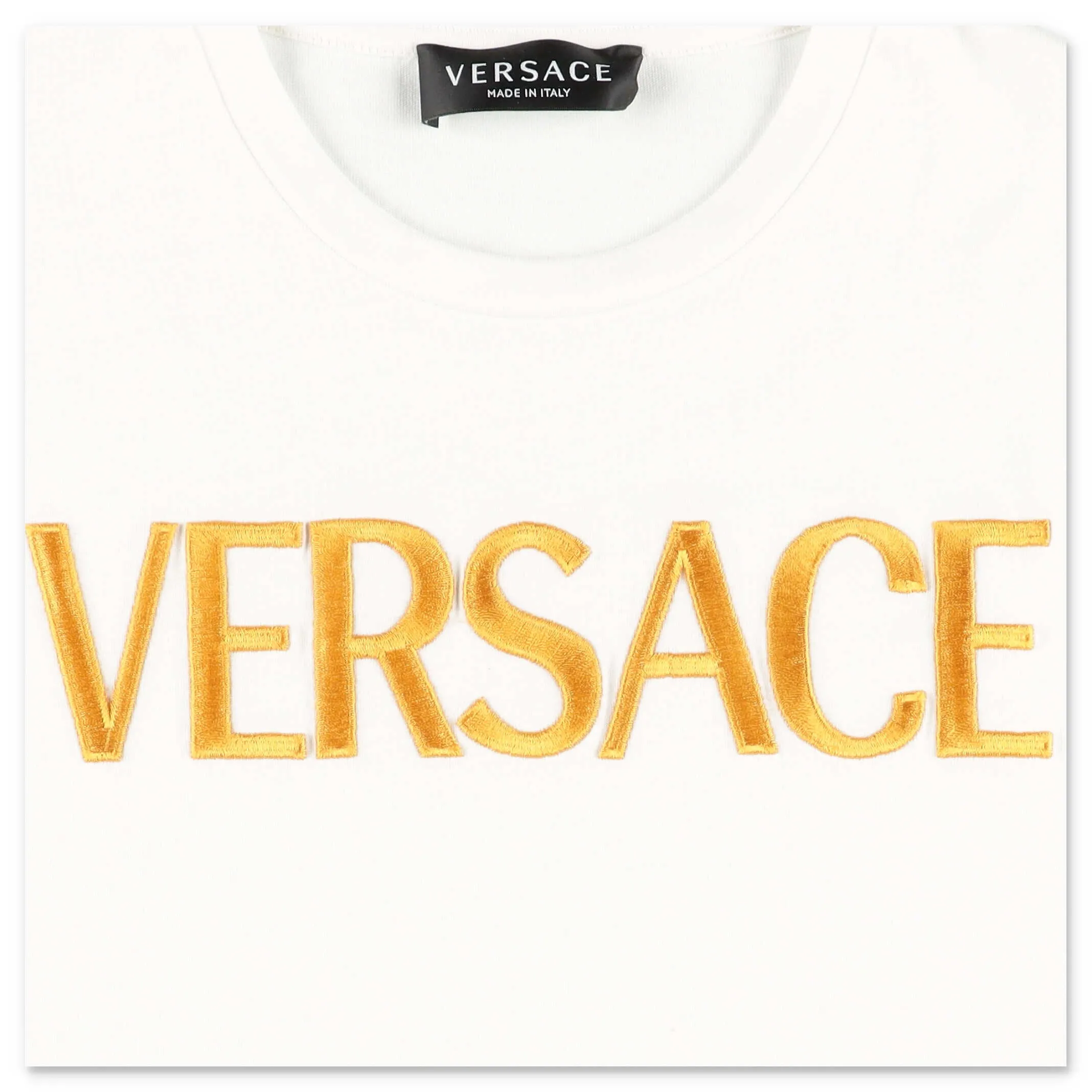 Versace Kids Logo Embroidered T-Shirt