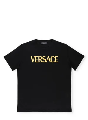 Versace Kids Logo Embroidered T-Shirt