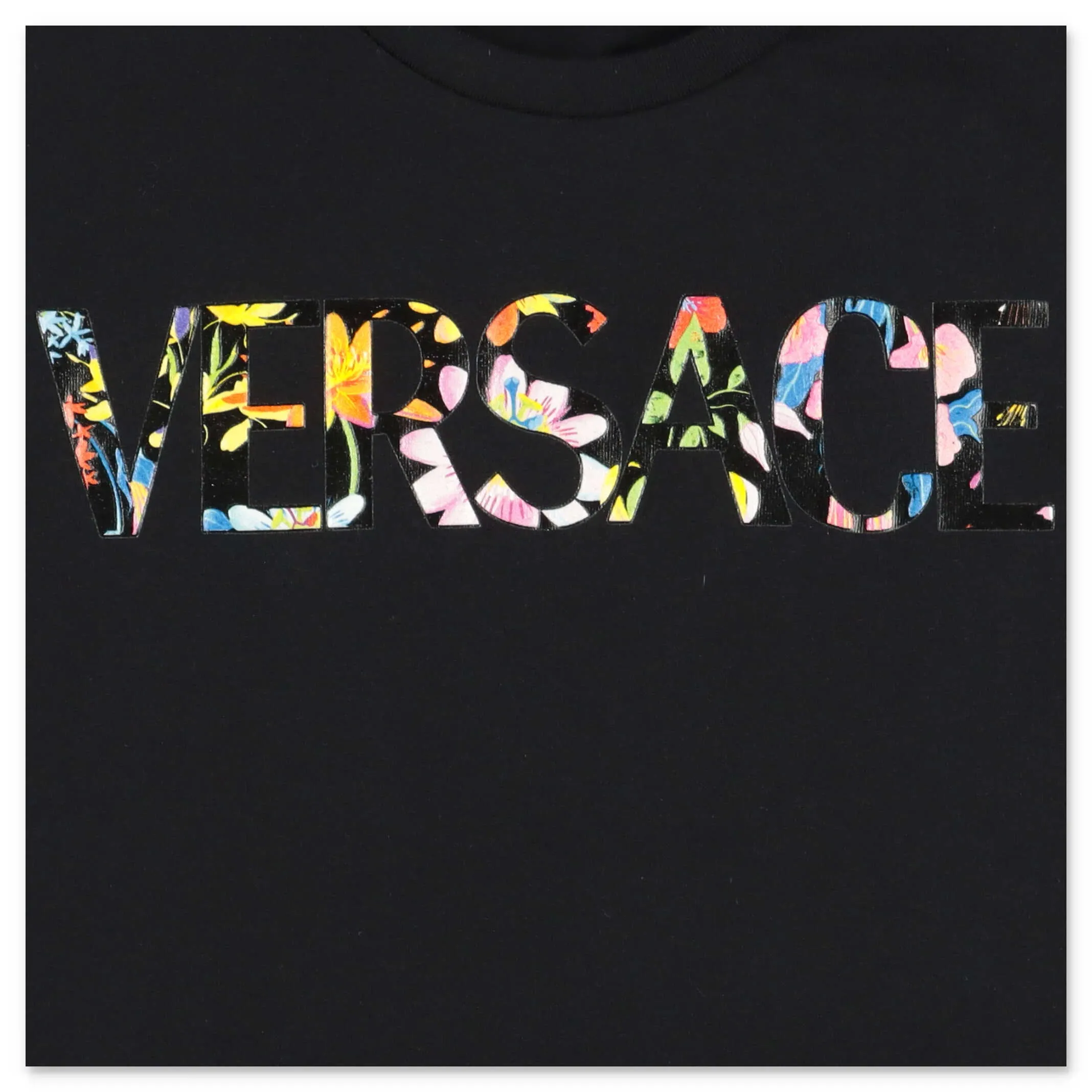 Versace Kids Logo Printed Crewneck T-Shirt