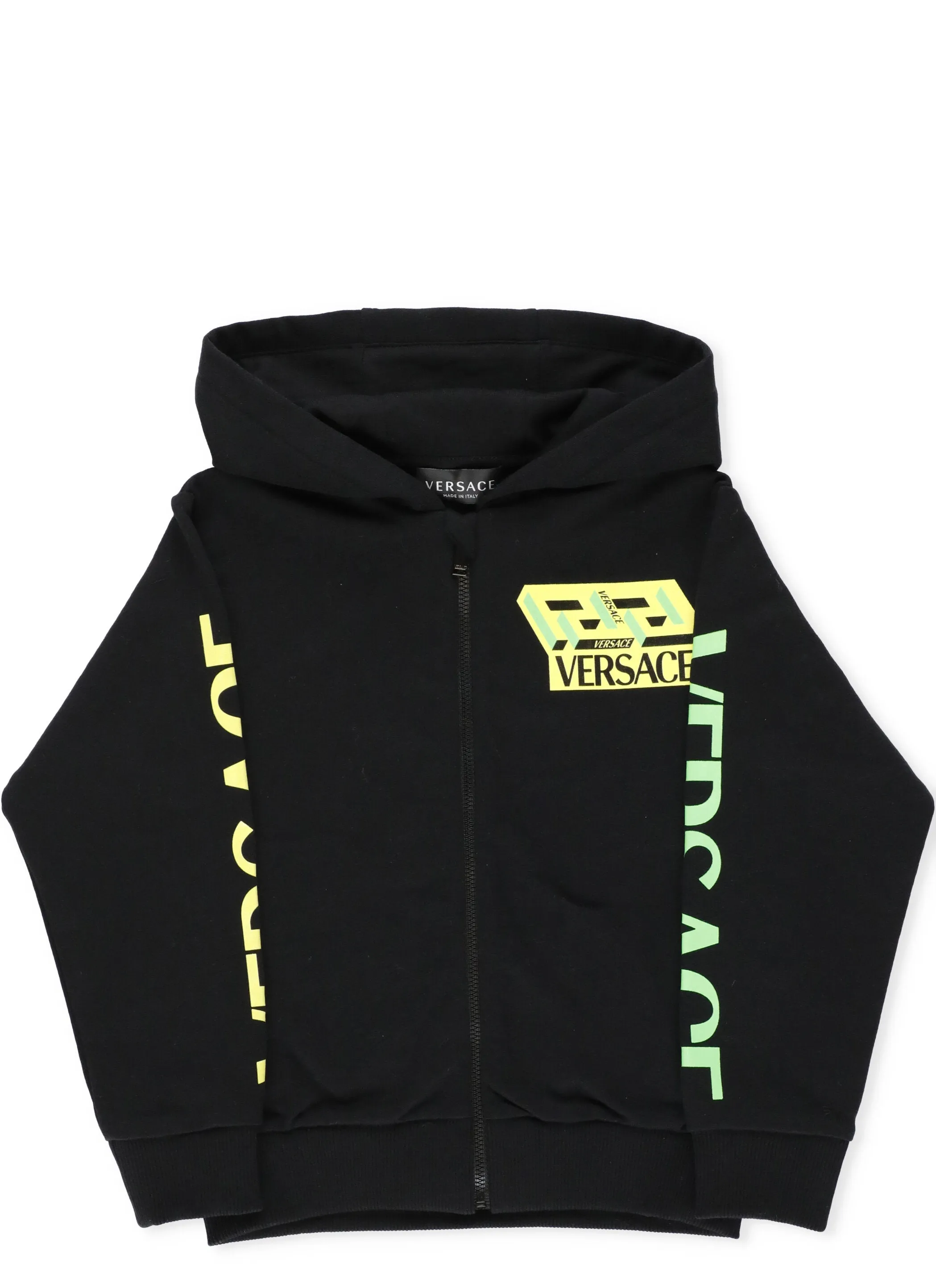 Versace Kids Logo Printed Hooded Jacket