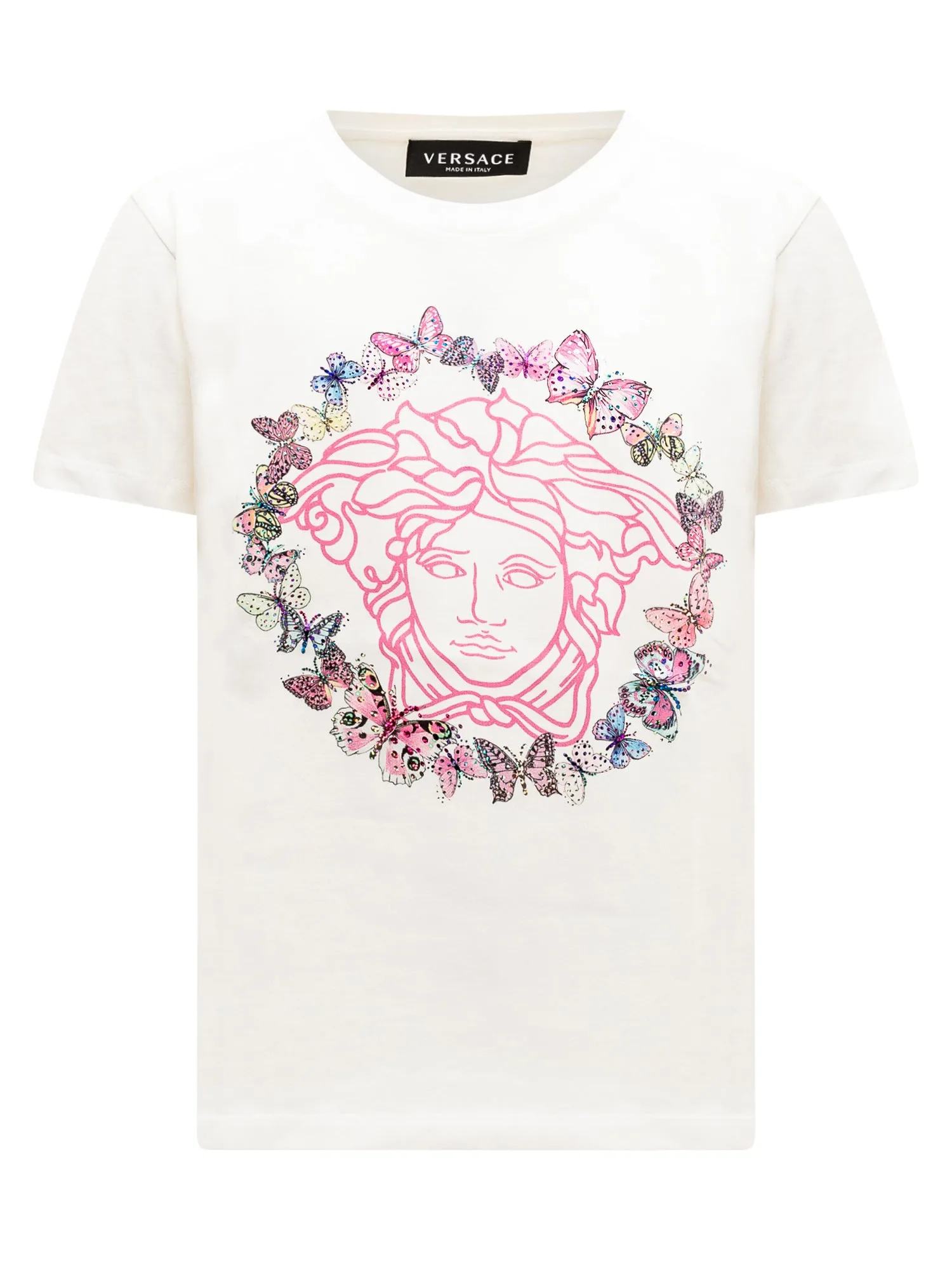 Versace Kids Medusa Butterfly Printed Crewneck T-Shirt