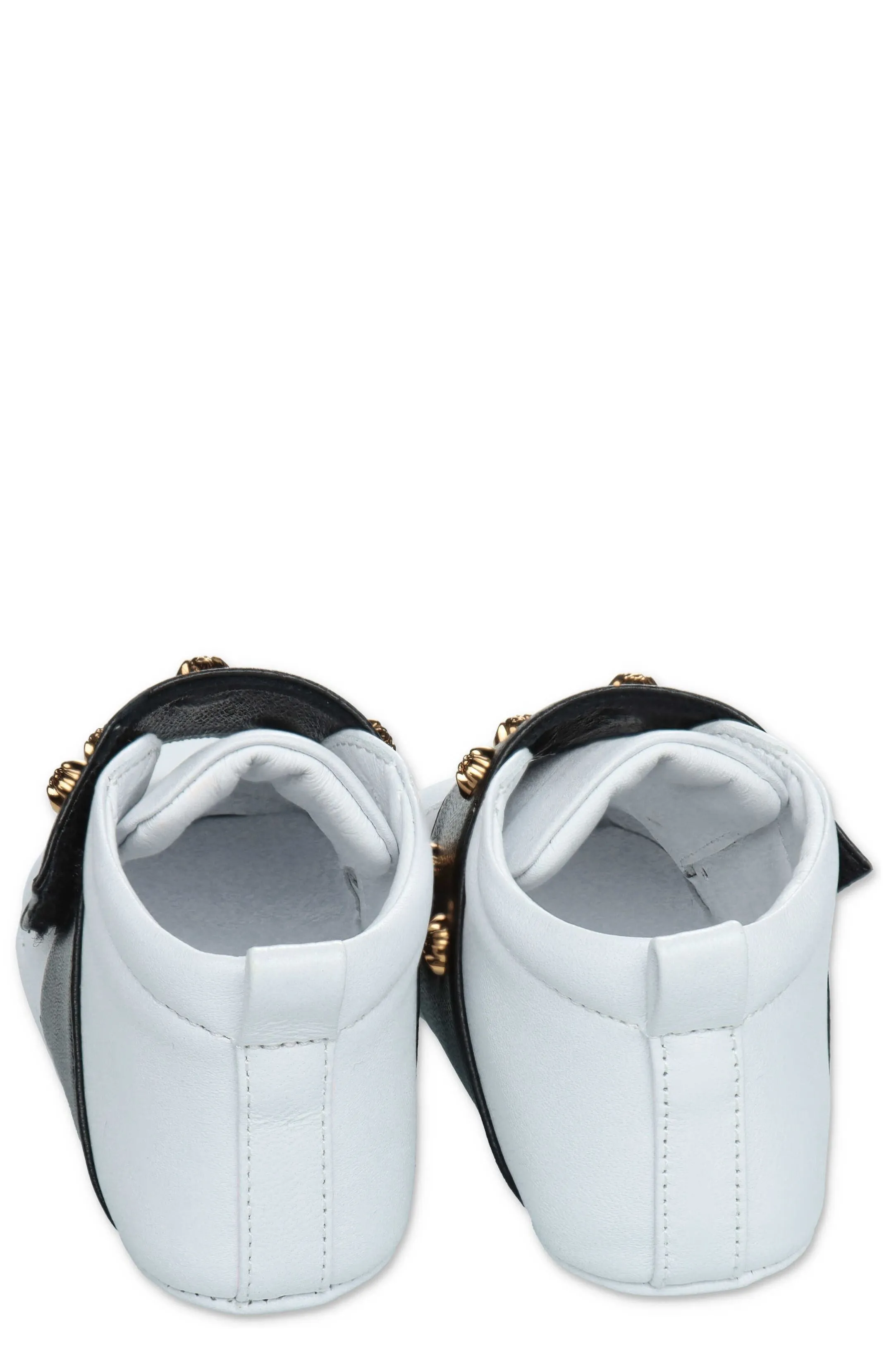 Versace Kids Medusa Embellished Crib Shoes