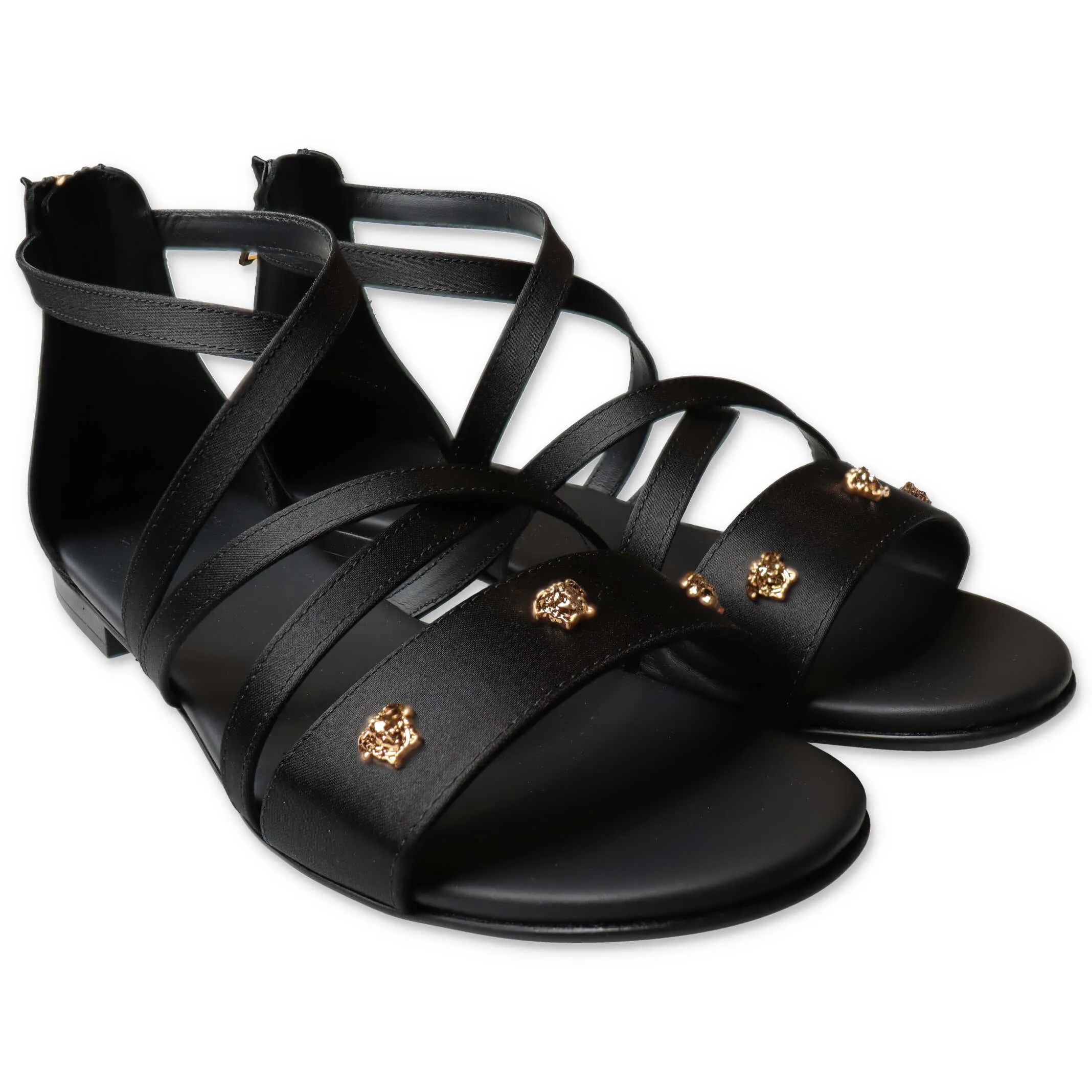 Versace Kids Medusa Stud Detail Sandals