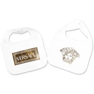 Versace Kids Two-Pack Medusa Logo Printed Bibs