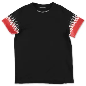 Vision Of Super Kids Double Flame Printed T-Shirt
