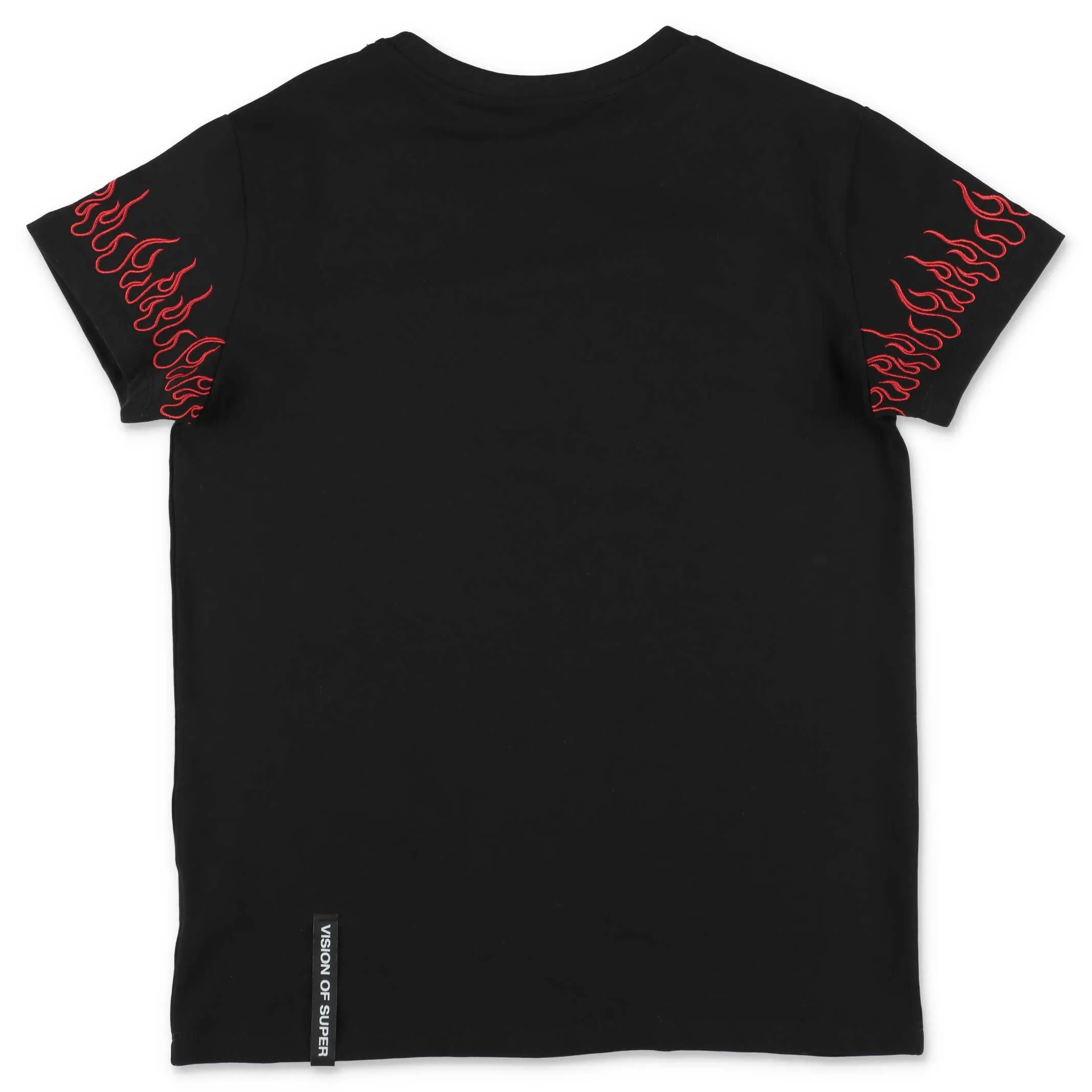 Vision Of Super Kids Flame Embroidered T-Shirt
