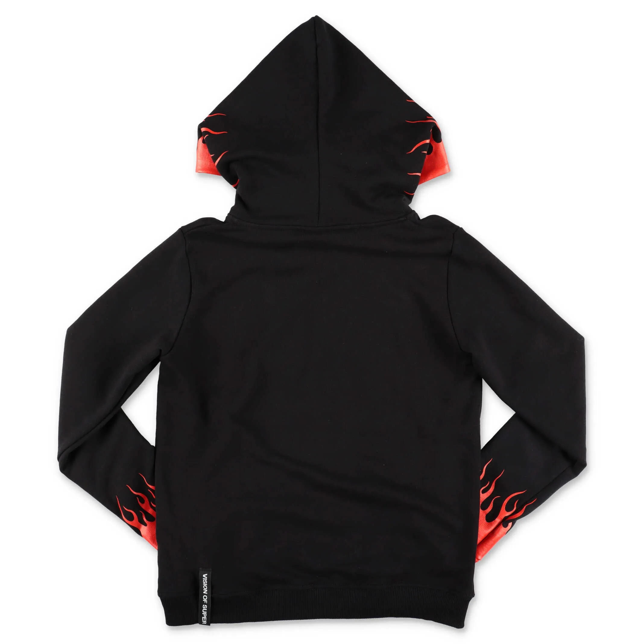 Vision Of Super Kids Flames Printed Hoodie