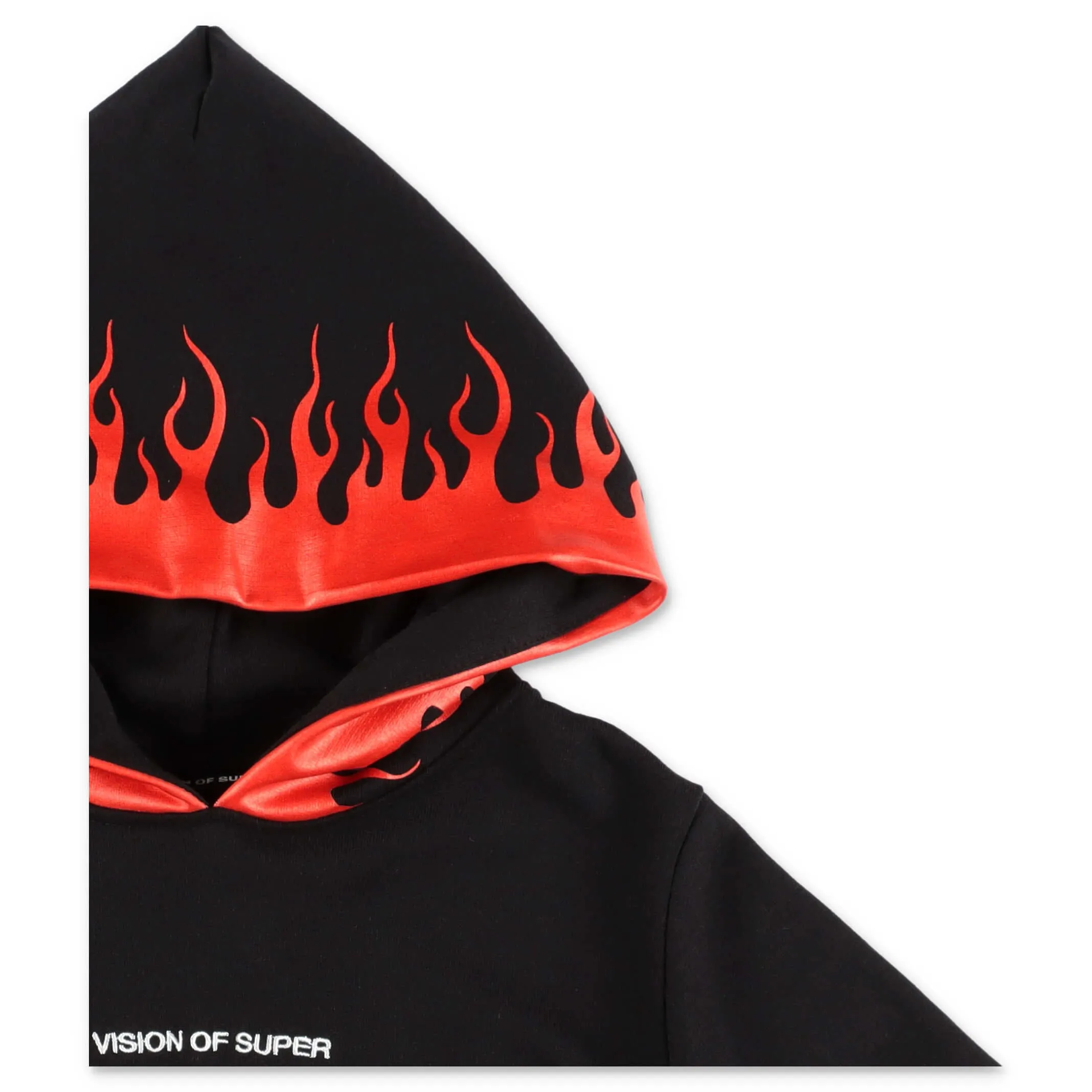 Vision Of Super Kids Flames Printed Hoodie
