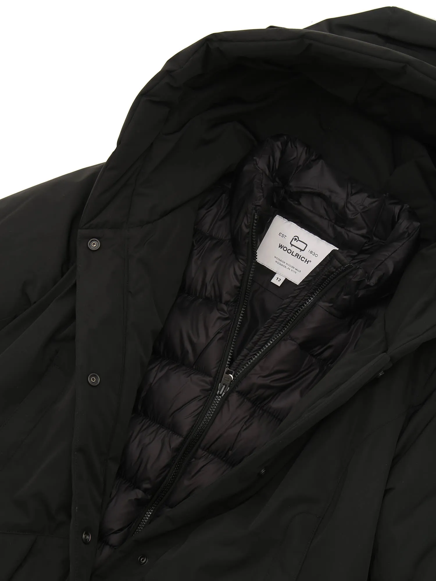 Woolrich Kids Layered Hooded Coat