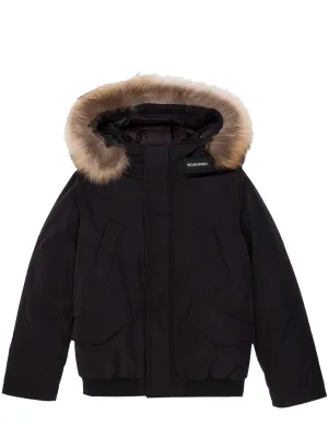 Woolrich Kids Logo Patch Down Jacket