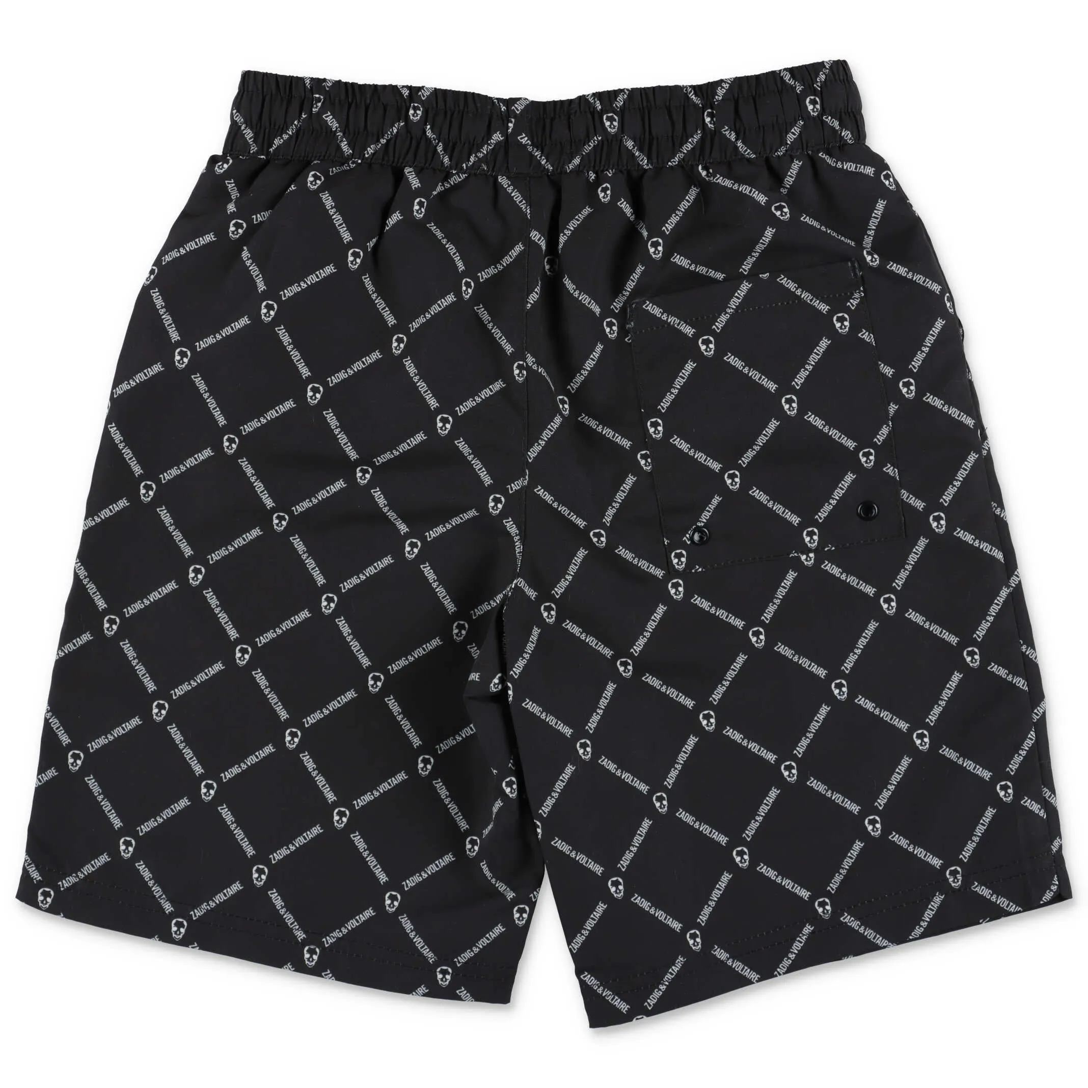 Zadig & Voltaire Kids Logo Check Print Swim Shorts