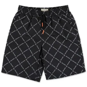 Zadig & Voltaire Kids Logo Check Print Swim Shorts