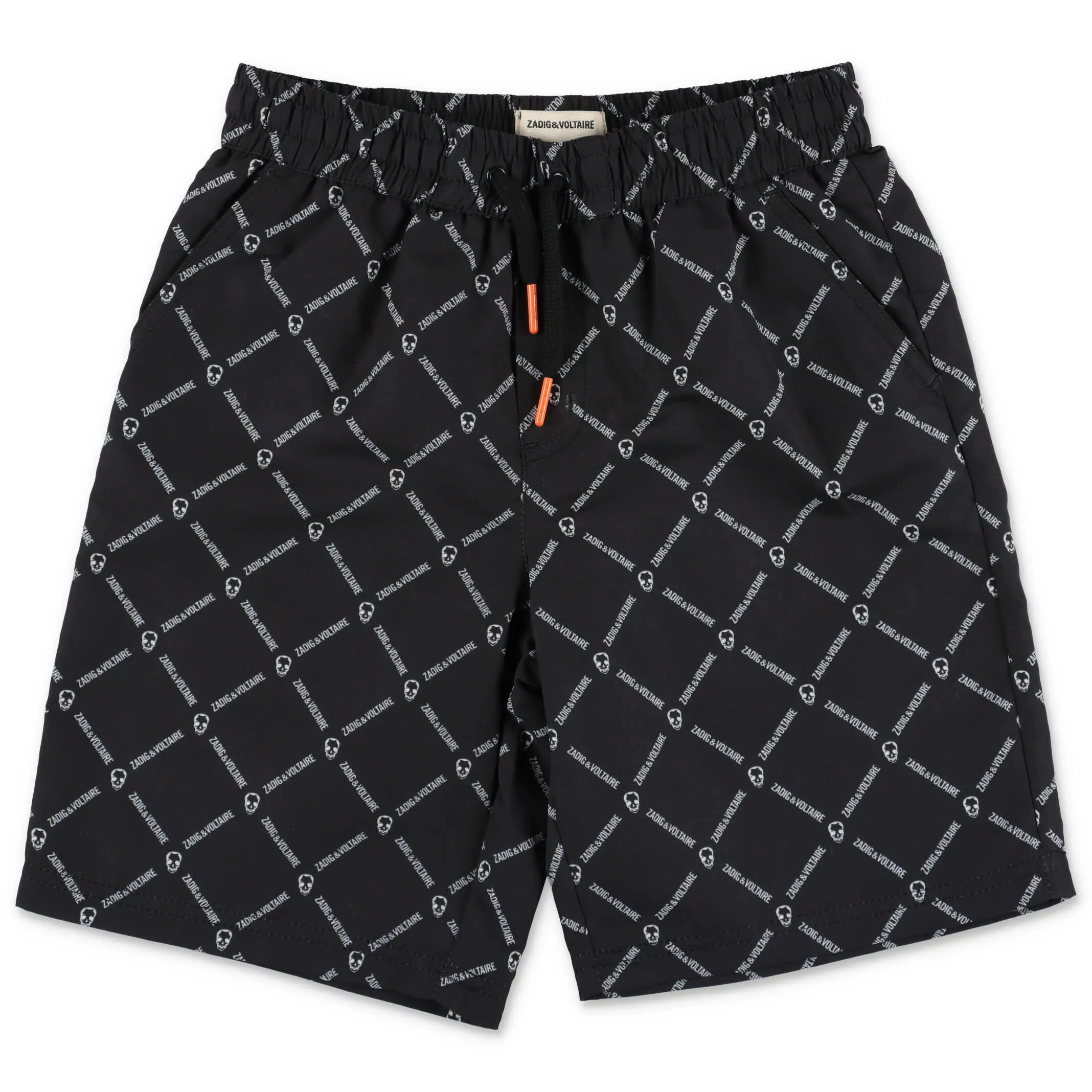 Zadig & Voltaire Kids Logo Check Print Swim Shorts